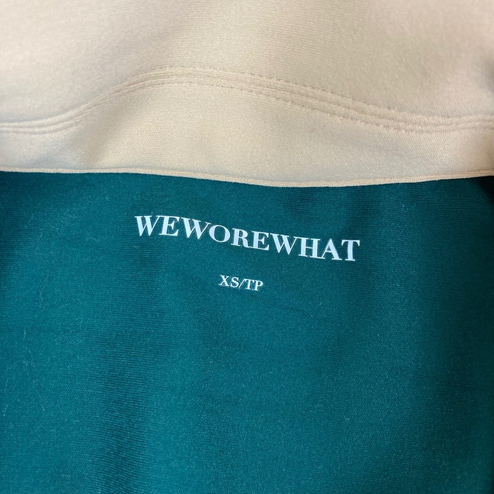 WeWoreWhat Polo Bra Vintage Green Canvas Sports Icons Print XS NWT - Picture 2 of 8